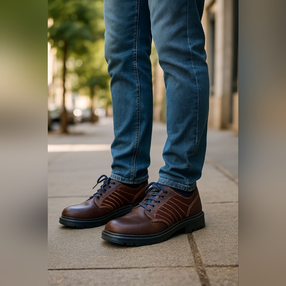 Dr. Martens vintage bark grizzly oxford shoes size 9M 10.5 -11W 9423 leather